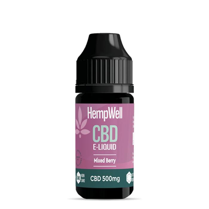 HempWell 500mg Berry Vape E-Liquid – Fruity CBD vape juice with smooth berry flavour